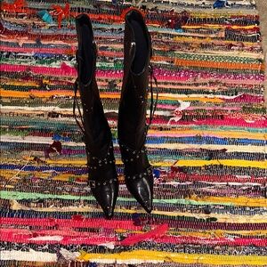 Black Studded Women's Boots NWOT